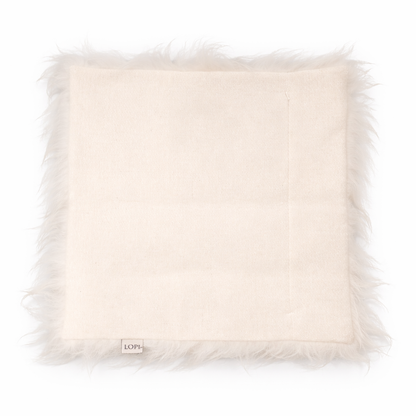 Loðpúði - Hvítt púðaver